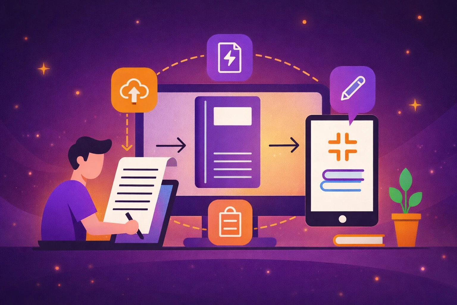 Author self publishing a book using online publishing platforms